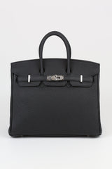 HERMÈS BIRKIN25 NOIR SILVER