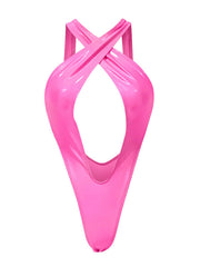 Diamond Dolls Shine Hallicon Bodysuit Purple