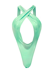 Diamond Dolls Shine Hallicon Bodysuit Purple