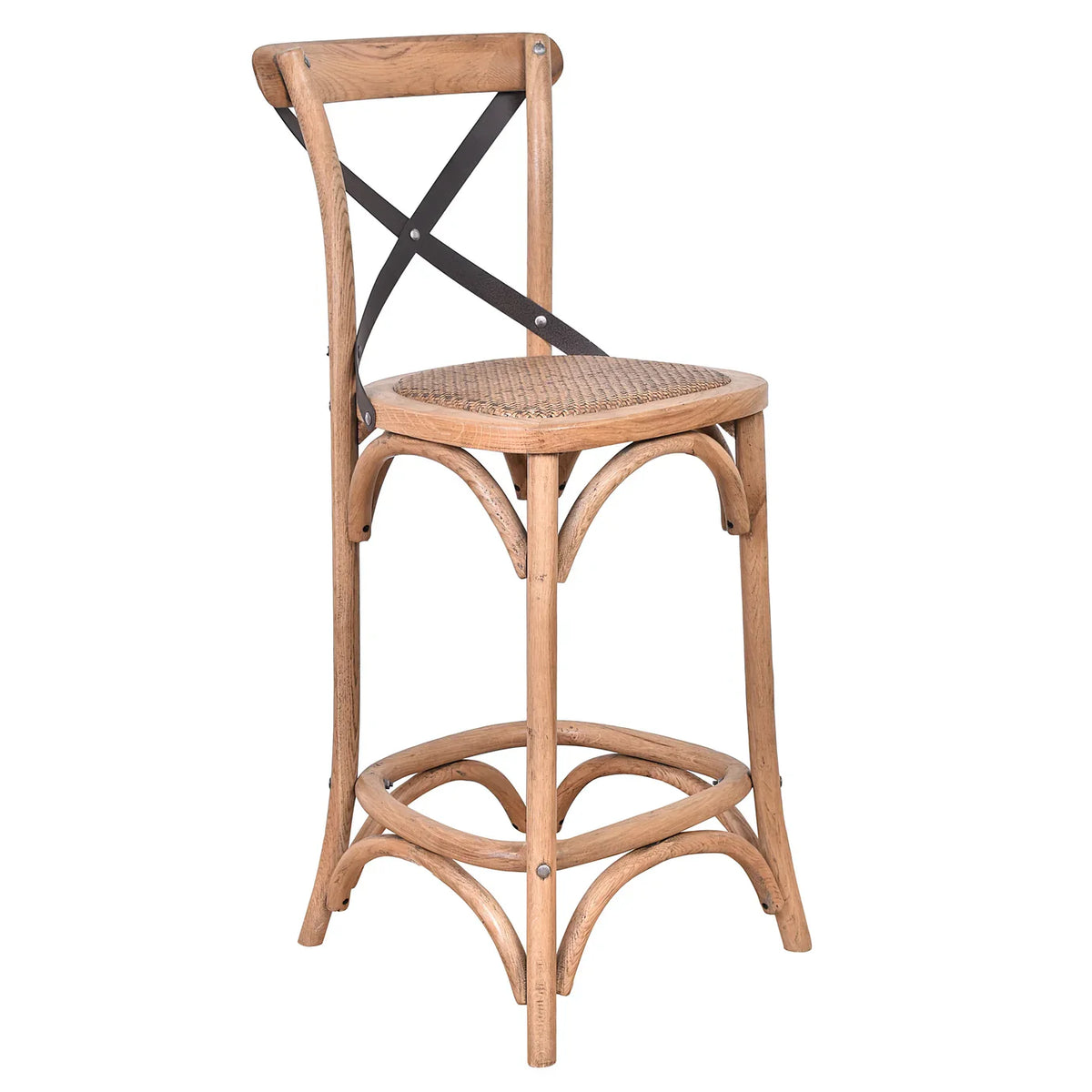Cross Back Barstool - Antique Oak Natural (CF8051)