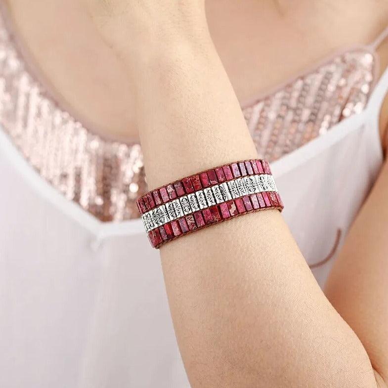 Pulsera Artesanal Turquesa - Piedra Mistica