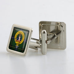 Henderson Clan Crest Cufflinks showcasing intricate design and resin doming, perfect for expressing Scottish heritage.
