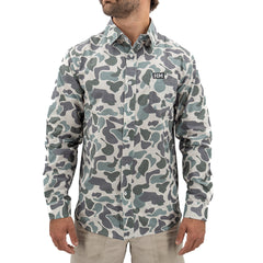 Button Up Green Performance Longsleeve