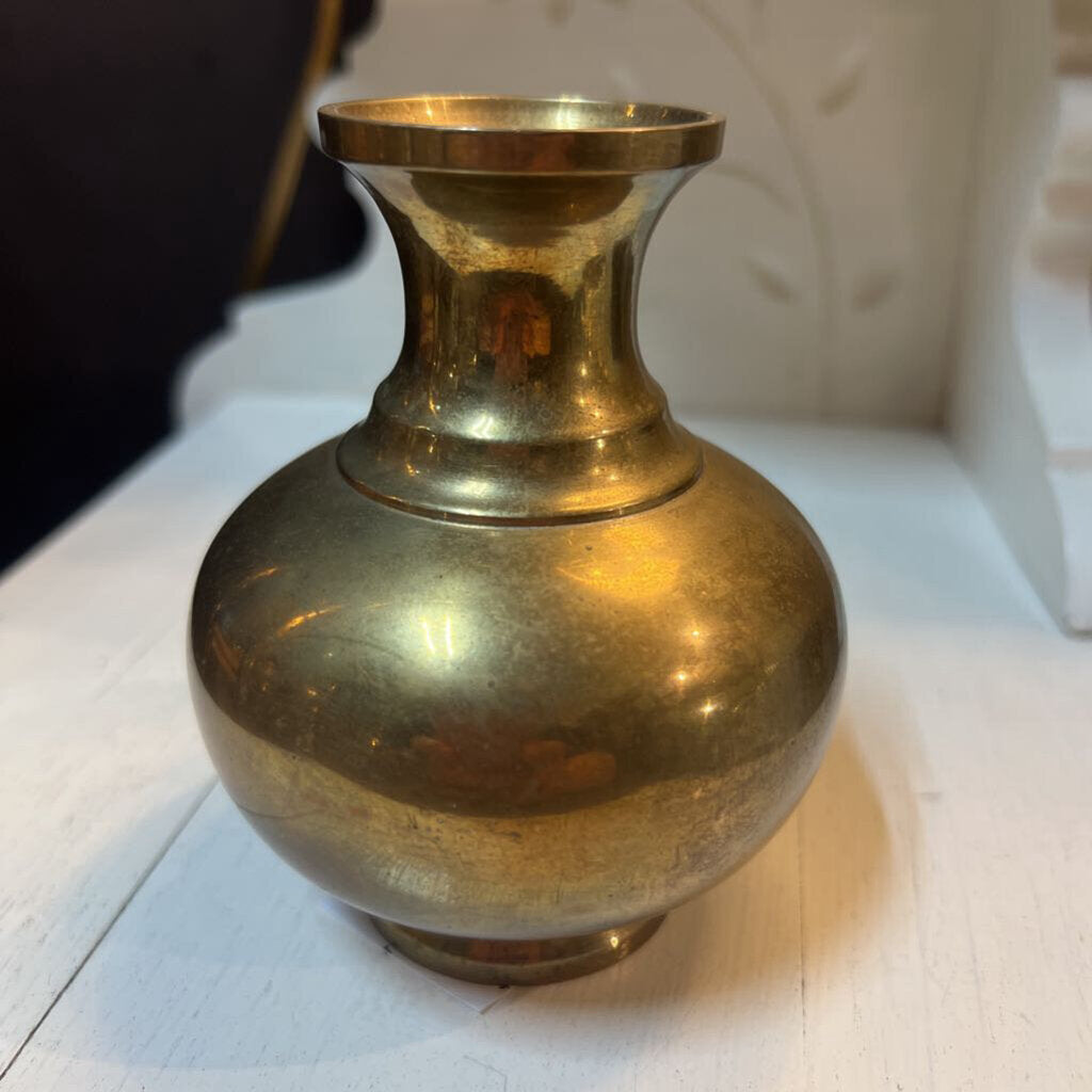 Vintage small Heavy brass Vase