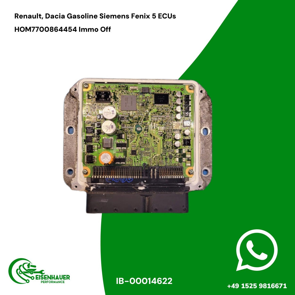 Renault, Dacia Gasoline Siemens Fenix 5 ECUs HOM7700864454 Immo Off