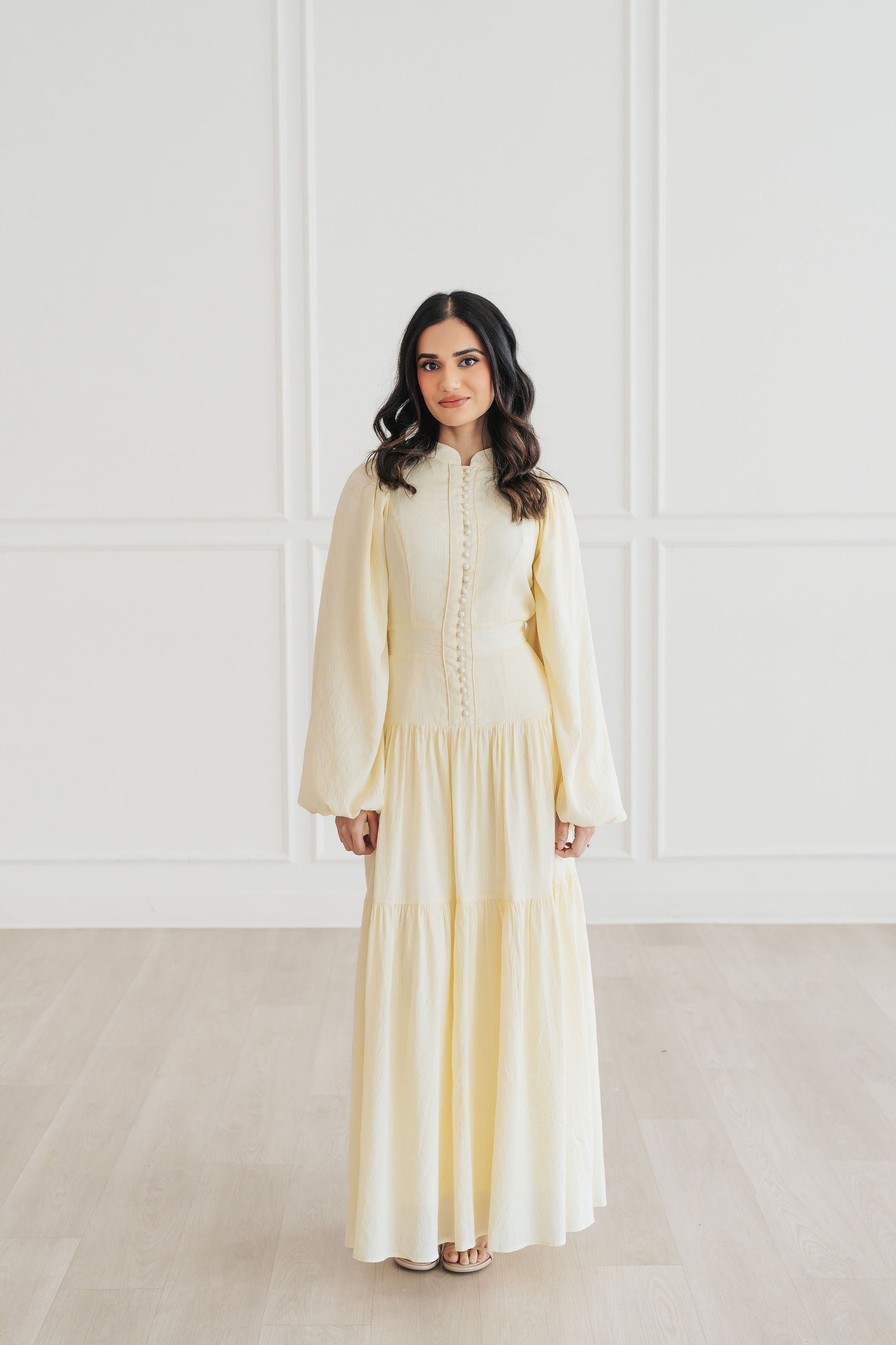 Lujaine Butter Yellow Dress
