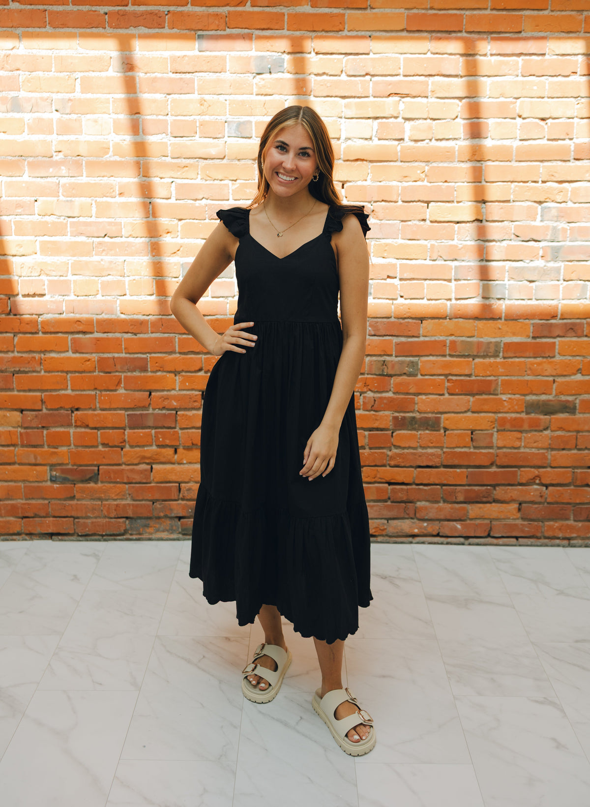 Molly Bracken Midi Dress - Black