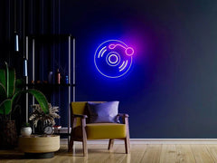 Neon sign Vinyl Player
