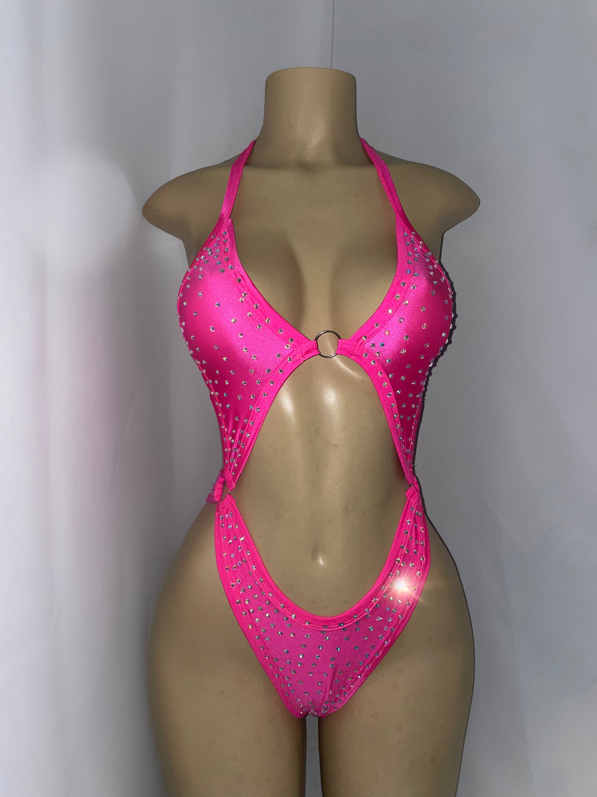 Pretty Pink Bodysuit - Exotic dance outfit