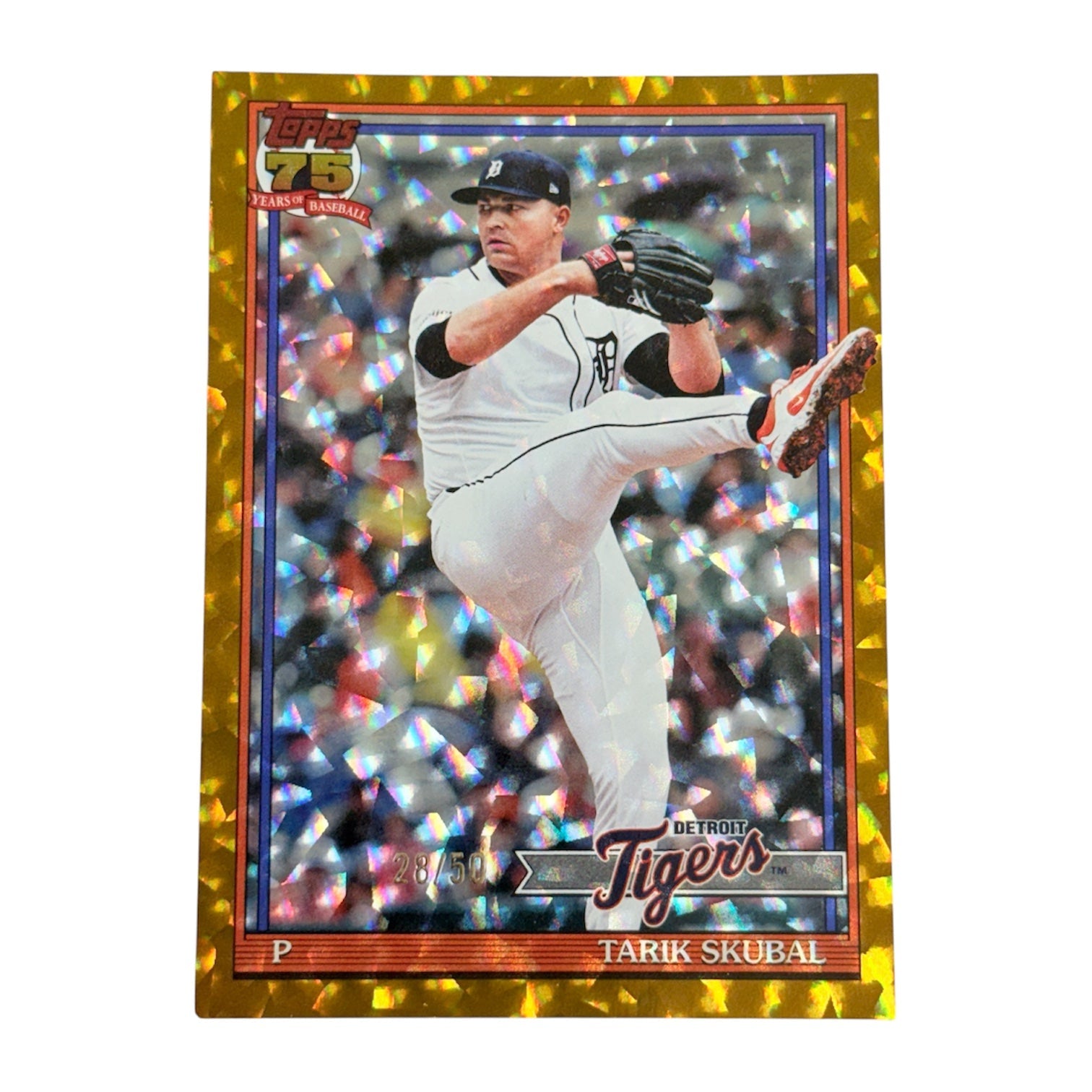 Tarik Skubal 2026 Topps Series 1 - 1991 Gold Crackle Foil /50 Baseball Card T91-79