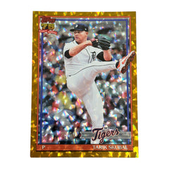 Tarik Skubal 2026 Topps Series 1 - 1991 Gold Crackle Foil /50 Baseball Card T91-79