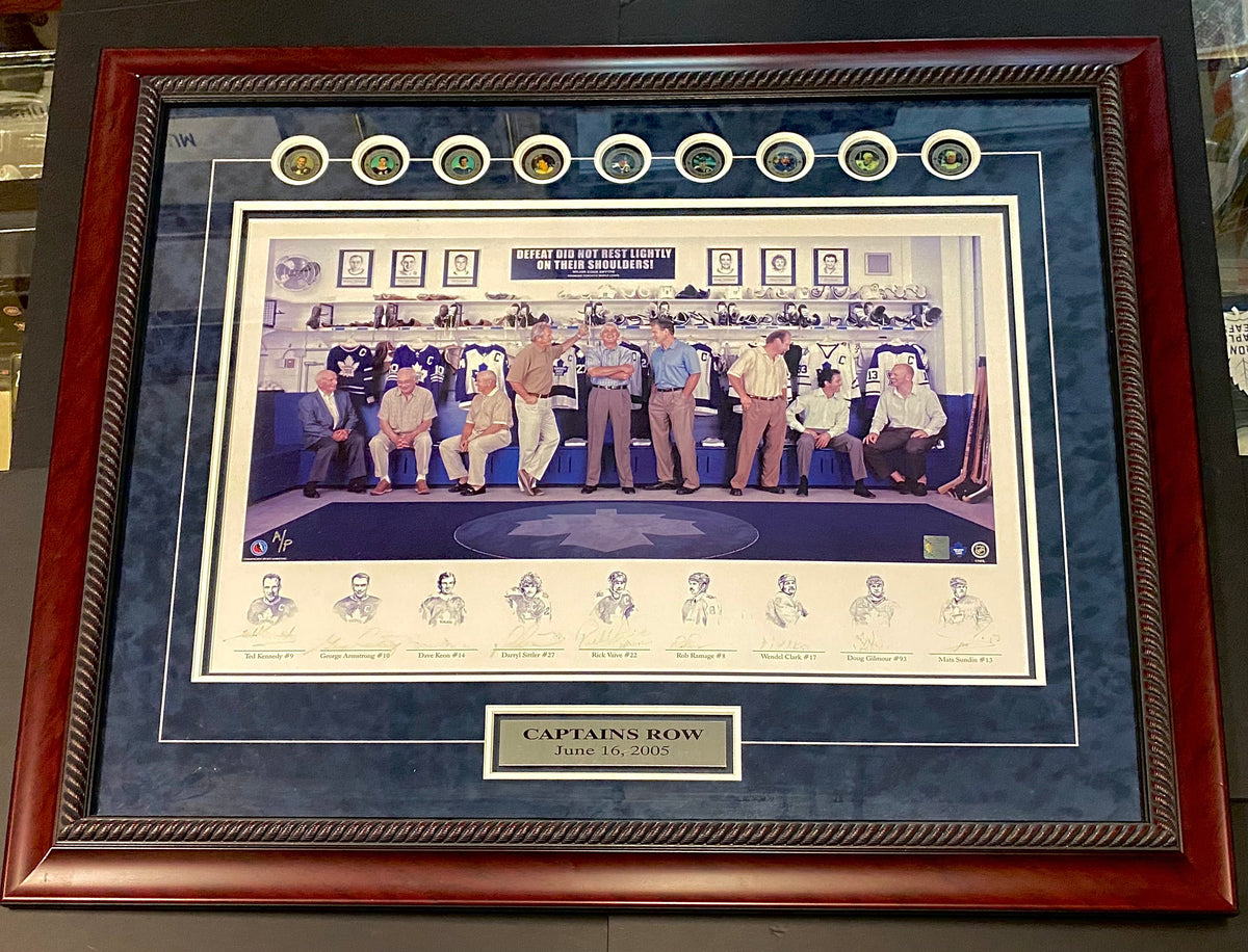 Signed Captains Row 2005 Framed Photo 9 Signed Maple Leafs Captains NHL Hockey COA