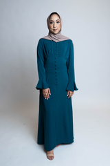 Zara Button Maxi Dress - Teal