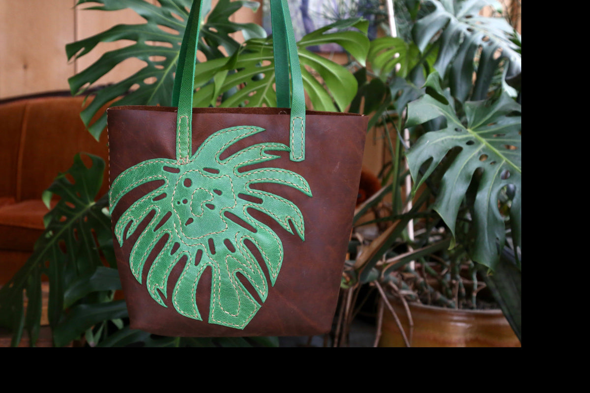Monstera Leaf Tote