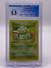 CGC 5.5 1st Edition Base Set Bulbasaur (Graded Card)