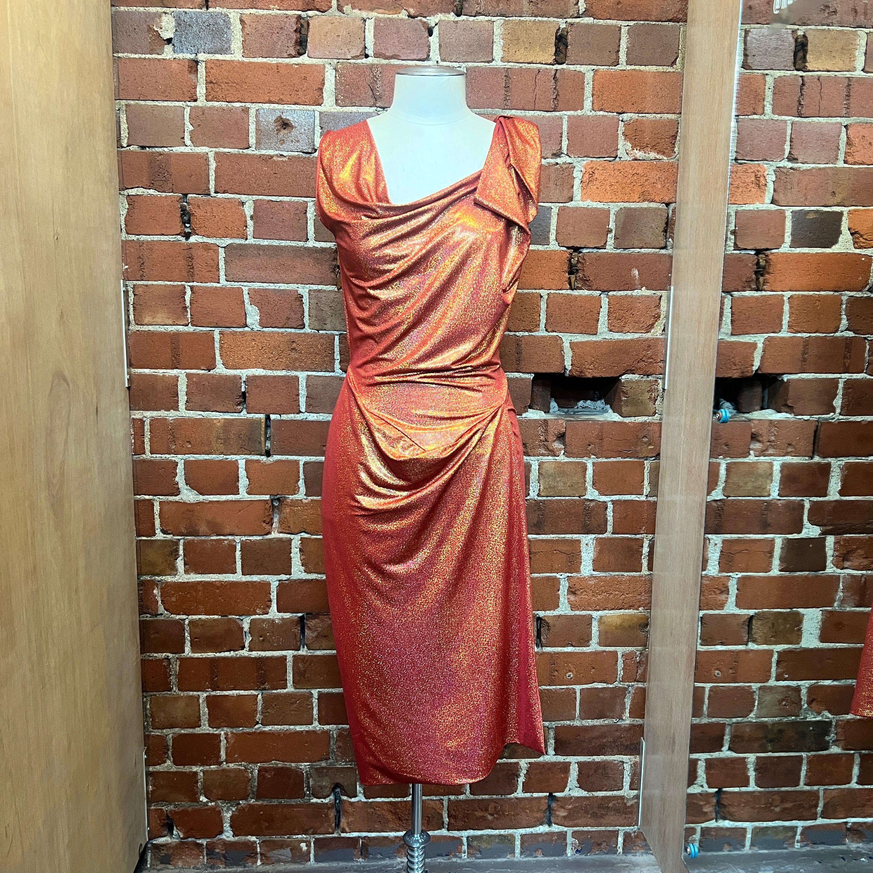 VIVIENNE WESTWOOD wet look metallic dress