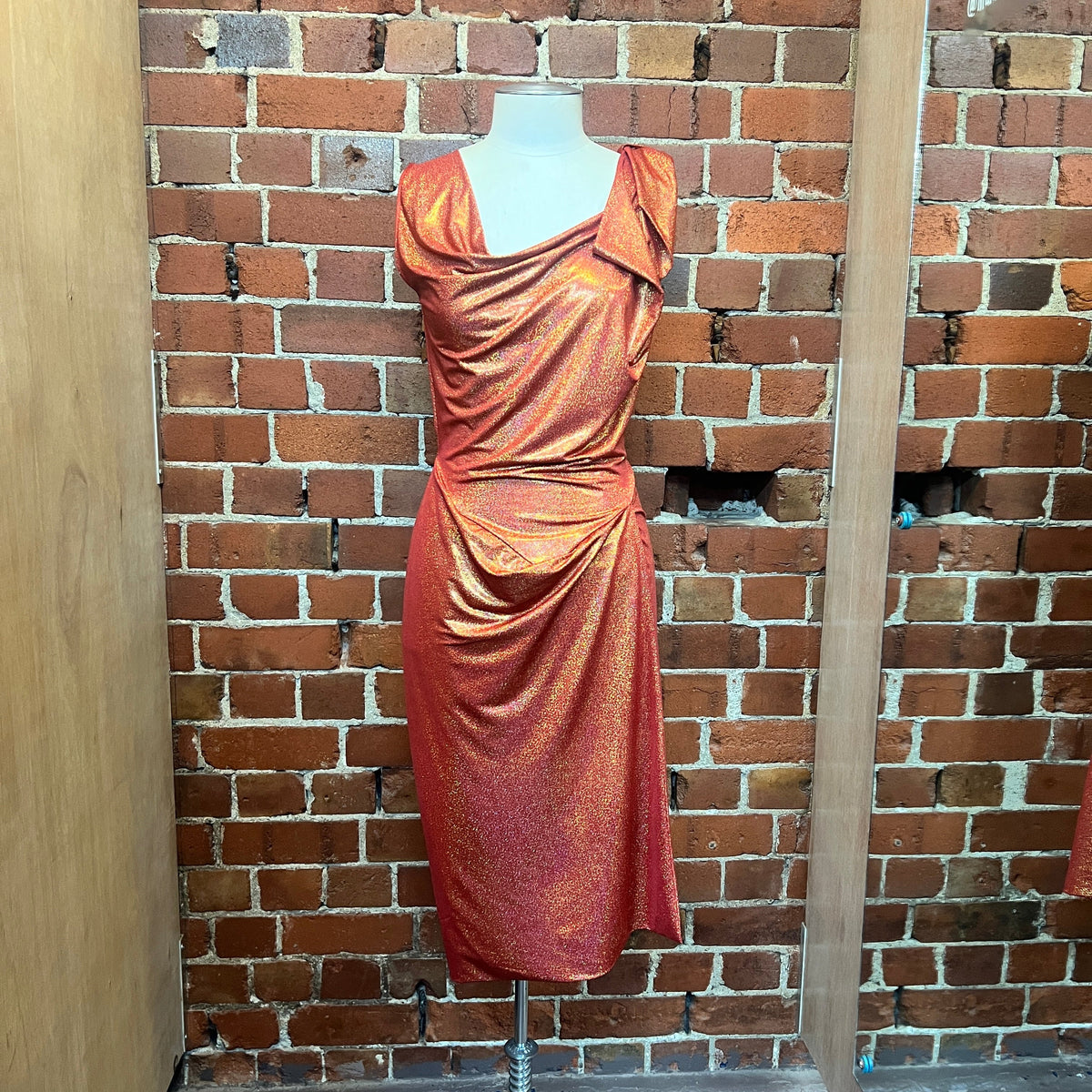 VIVIENNE WESTWOOD wet look metallic dress