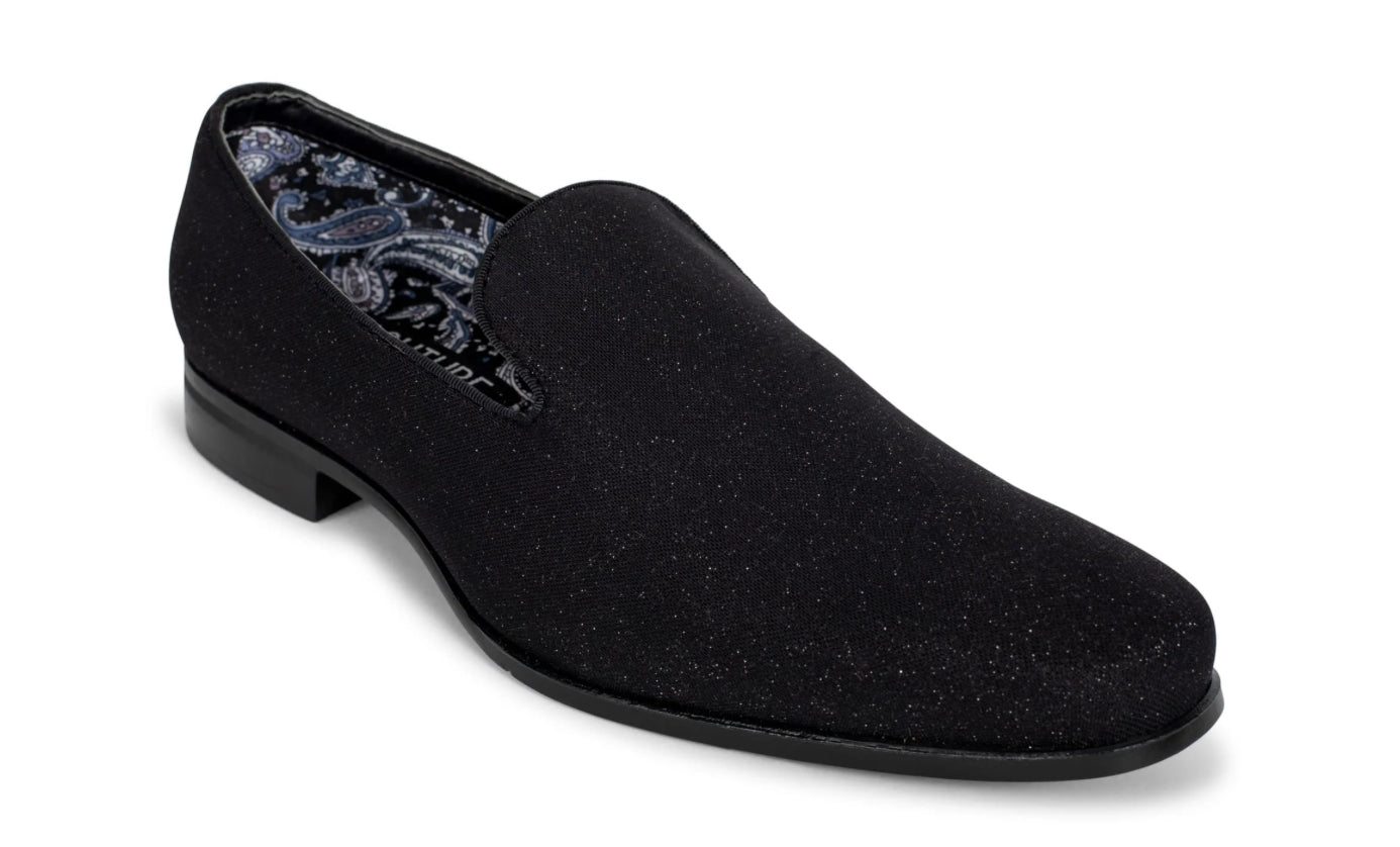 Black Slip On Subtle Sparkle Dress Shoes