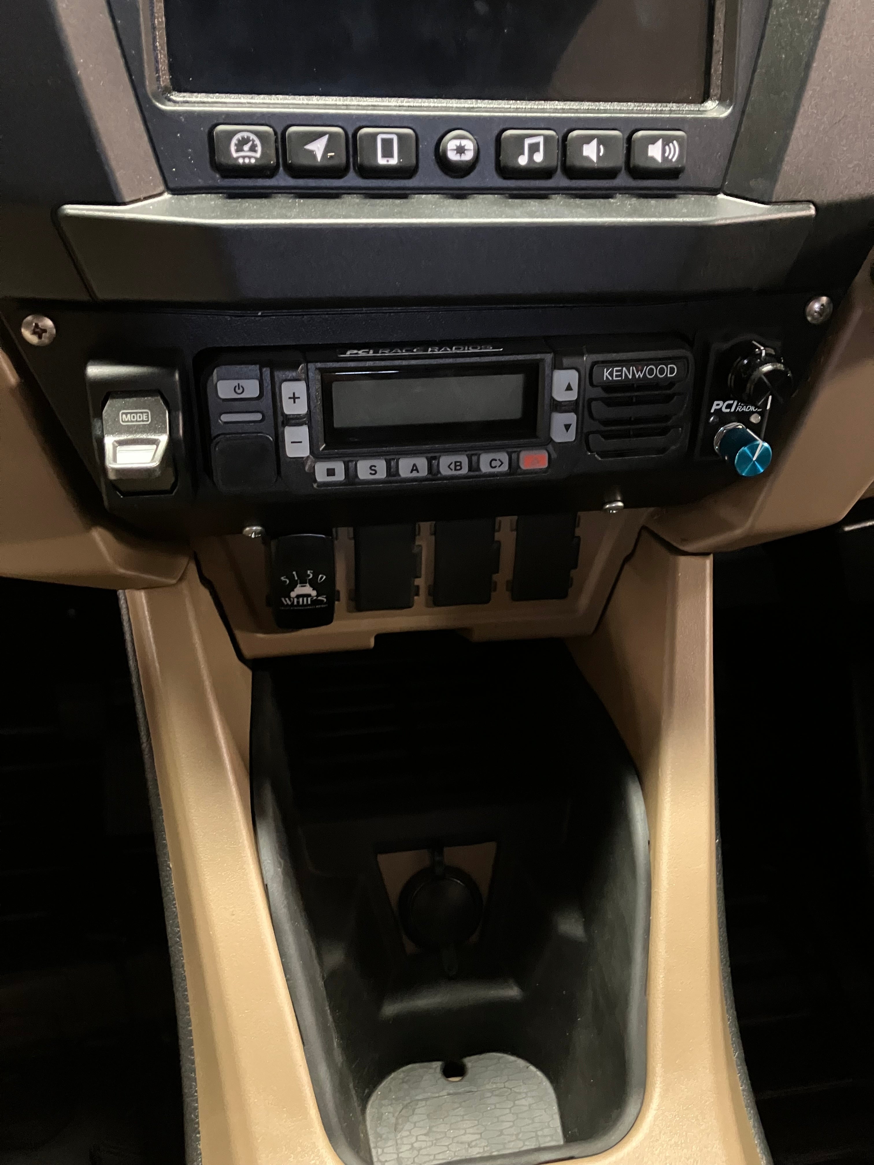 Polaris SFM Polaris Pro/25 single deck mount by StayFlush Motorsports, shown in black with mounting components and hardware.