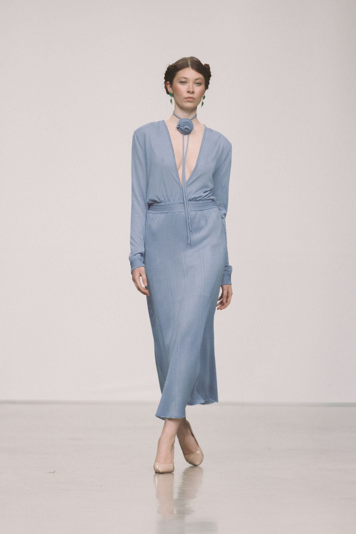 Silk Decollete Dress