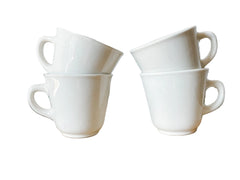 Set of Homer Laughlin Best China White Ironstone 6 oz. Diner Mugs