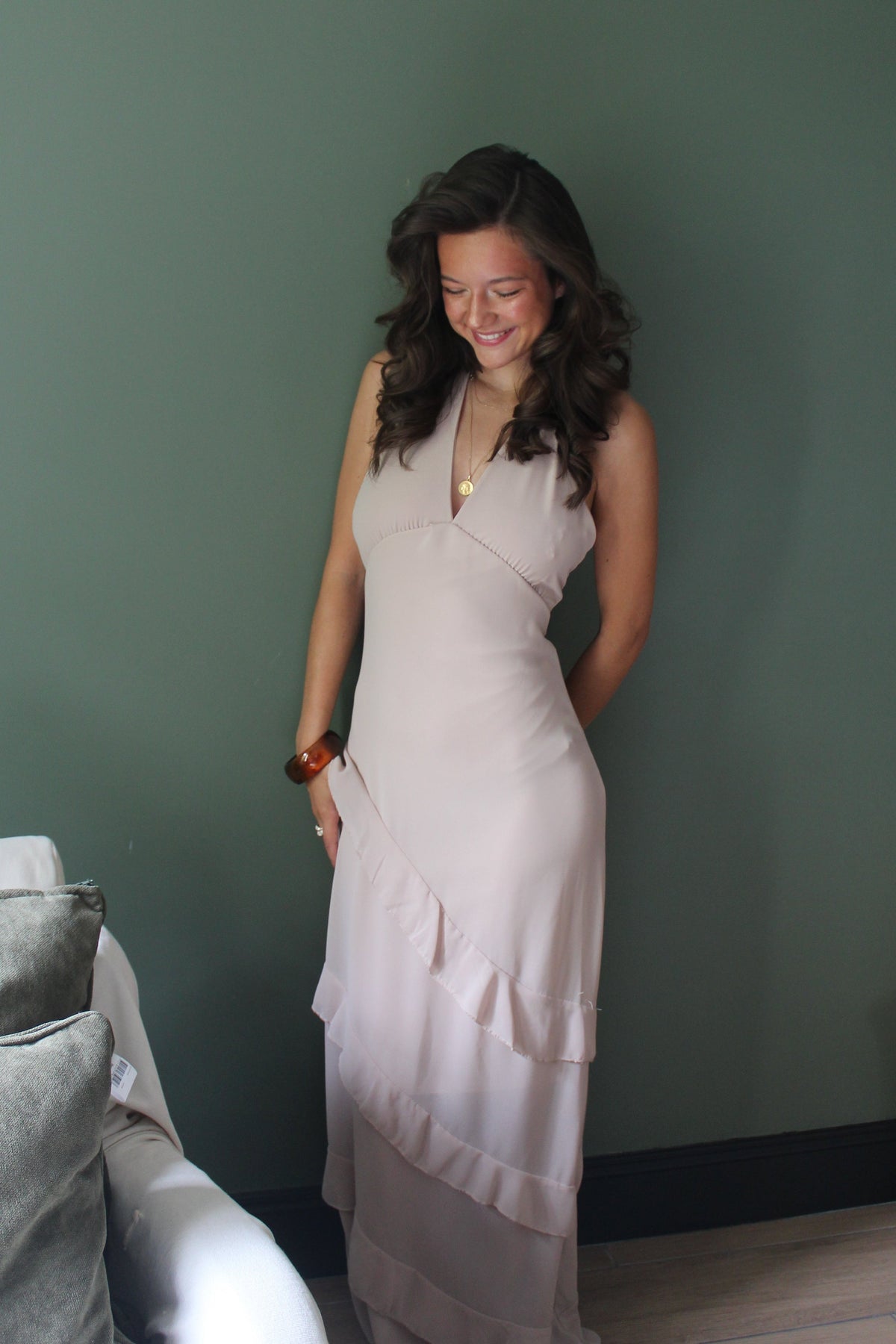 Robe beige Lina