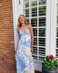 For Love & Lemons Rosalyn Maxi - Blue