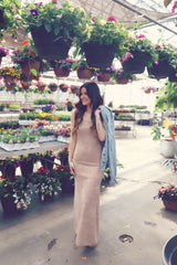 Tawny Floral Lace Crochet Maxi Dress