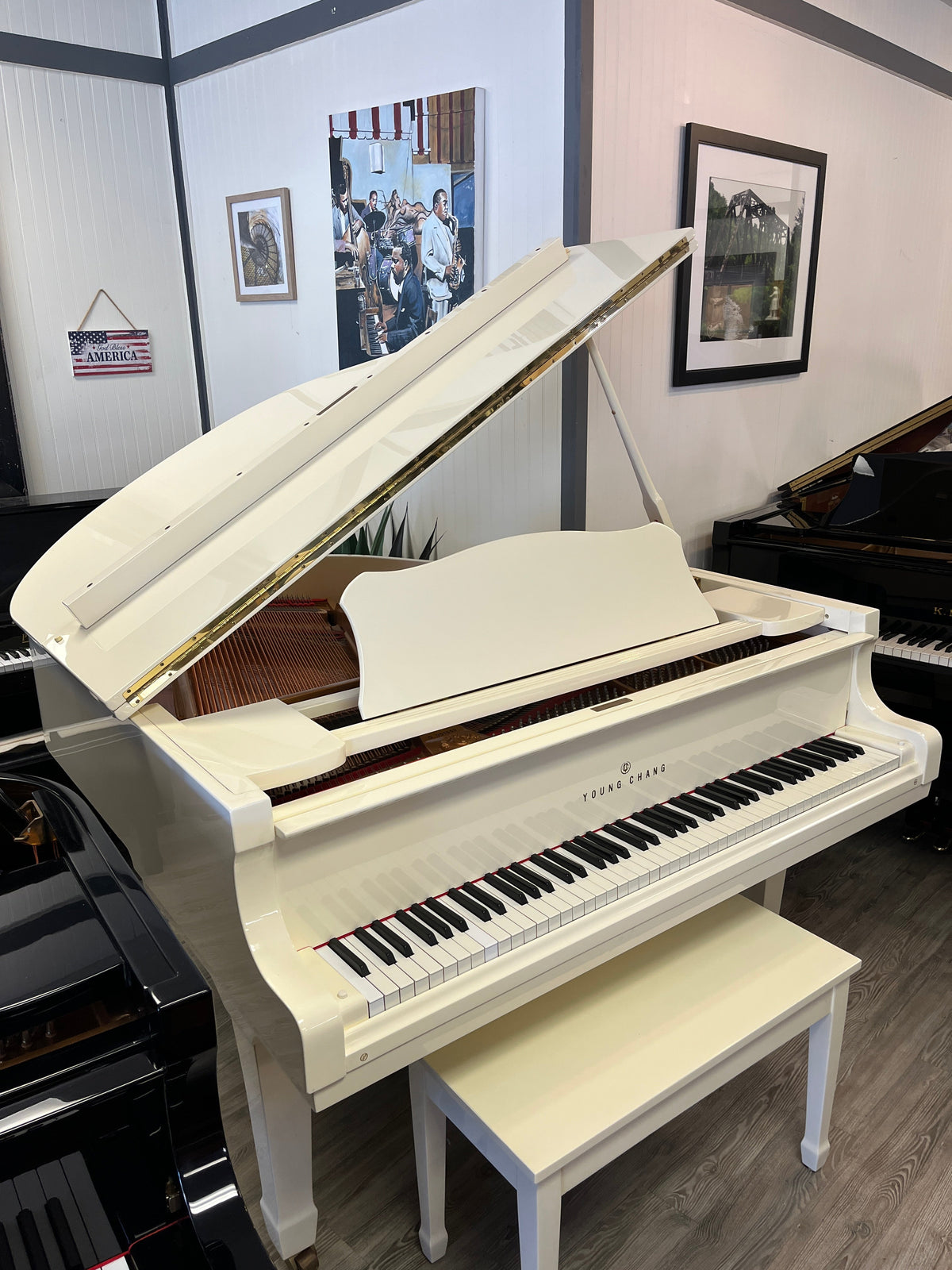 Young Chang Model G157 (5'2") Baby Grand (Polished Ivory Finish)