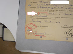 Urkundenheft zum Deutschen Jugend Reit Abzeichen 1933 - 1945 & SA - Reitersturm