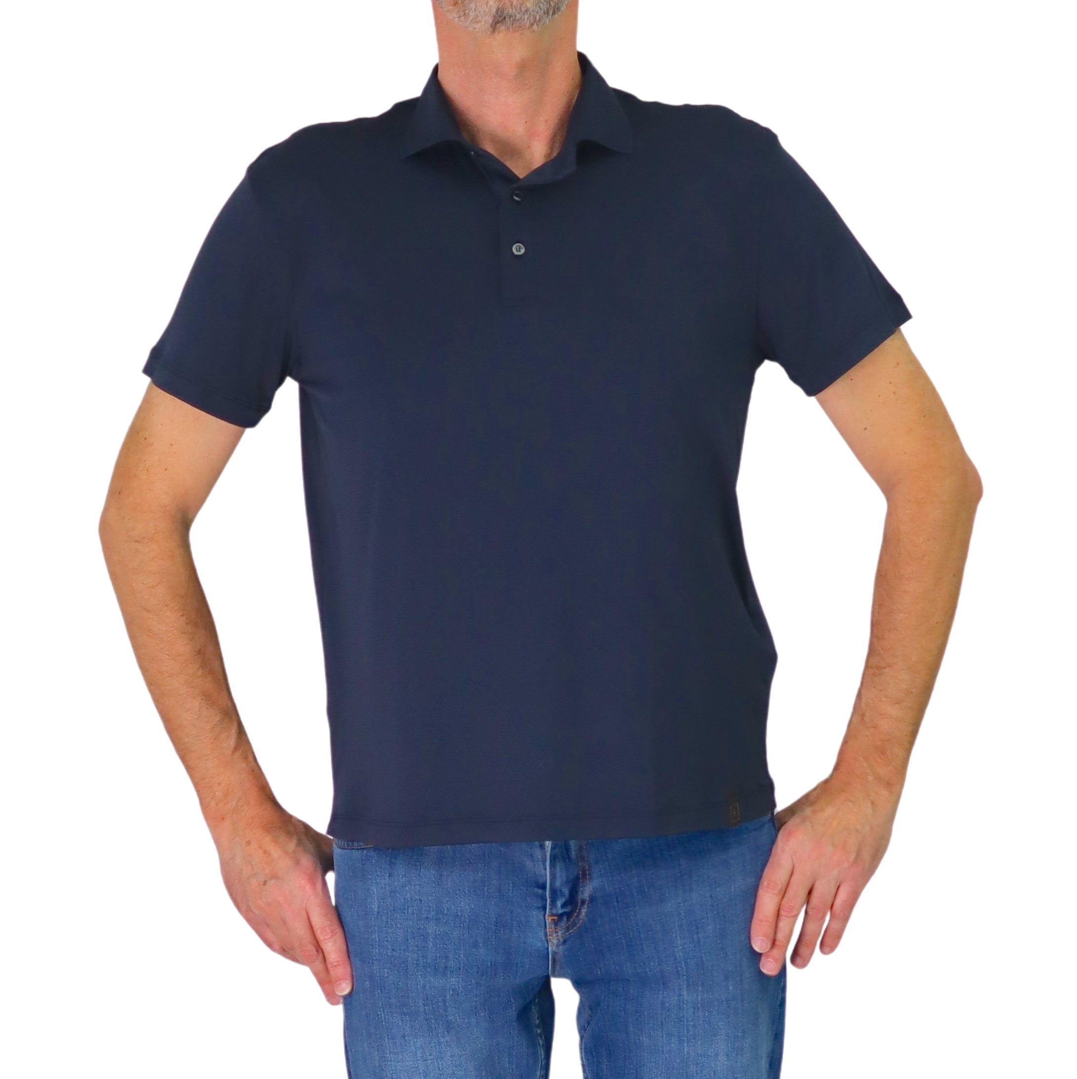 RE-DO IT polo uomo manica corta collo francese no stiro LIVIO A0010 BLU estate 2026