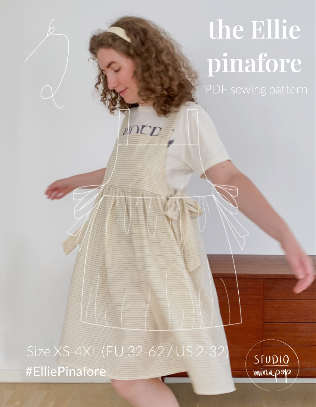 Ellie pinafore PDF sewing pattern
