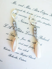 Elegant Rhinestone and Pearl Earrings