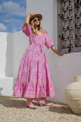 Riviera Maxi Dress -Pink Soleil