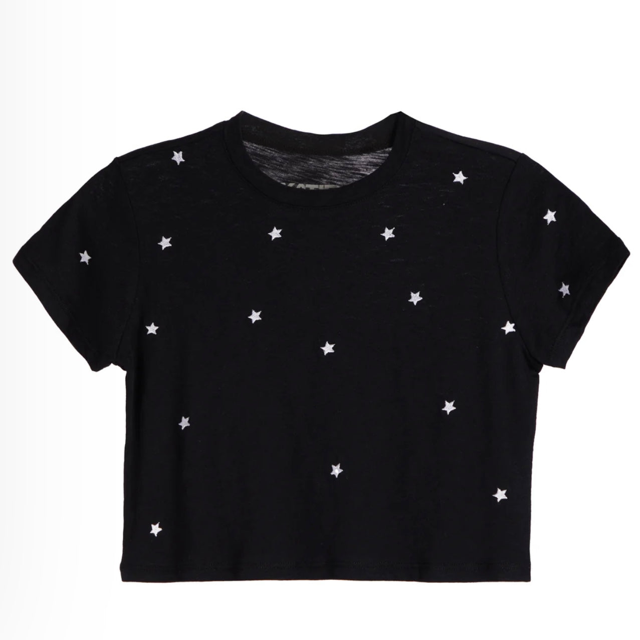 Katie J NYC  Tween Fearless Tee - Black w/White Stars