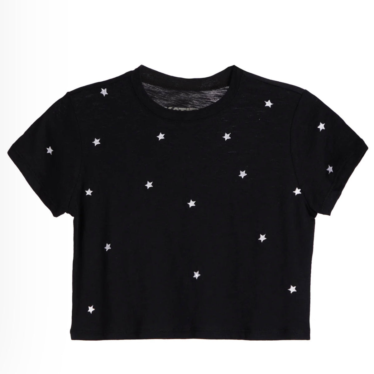 Katie J NYC  Tween Fearless Tee - Black w/White Stars