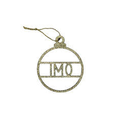 Gepersonaliseerde kerstbal met glitter - 8cm
