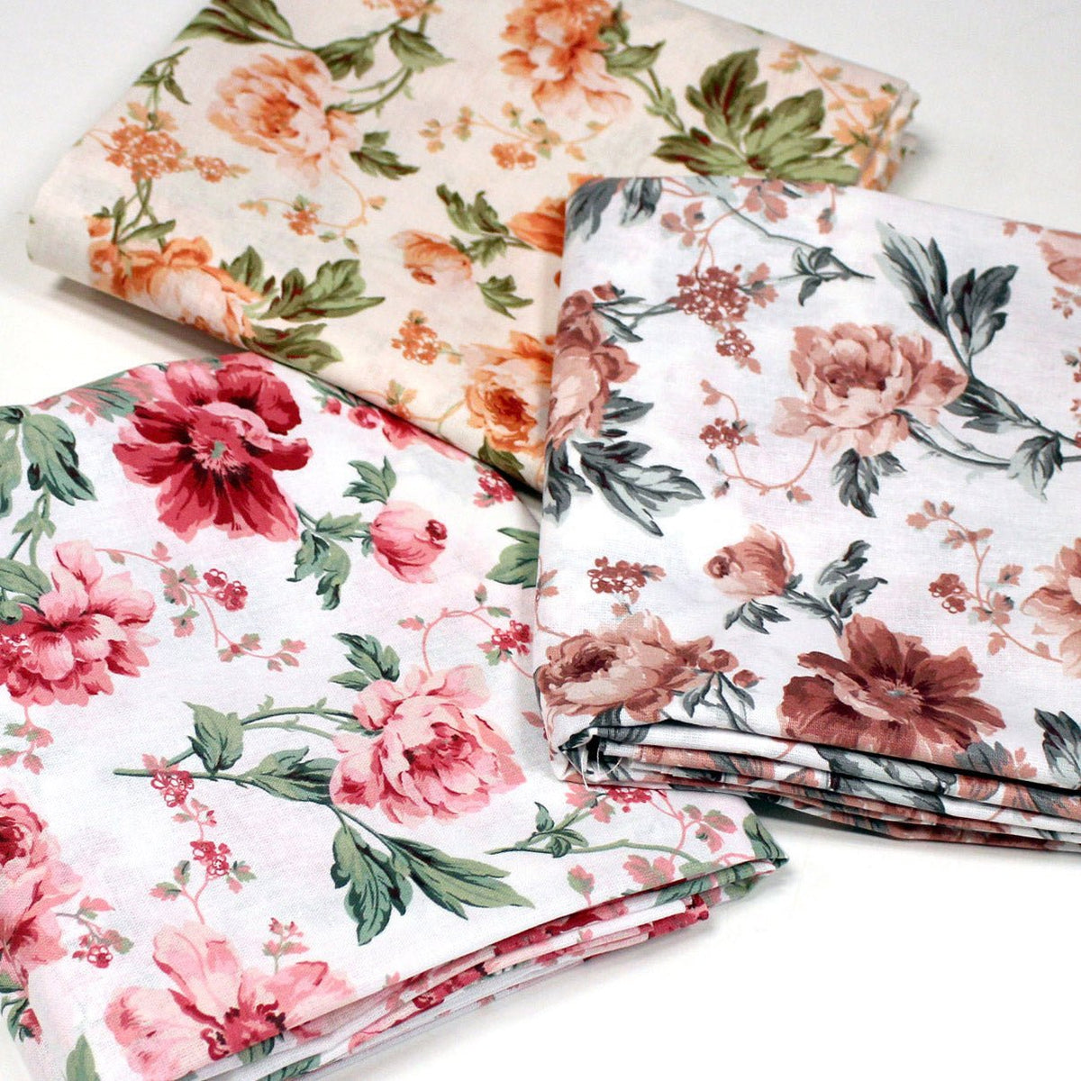 Tissu cotonnade ROSEWOOD, motif britannique fleuri, nombreuses couleurs - OEKO-TEX STANDARD 100