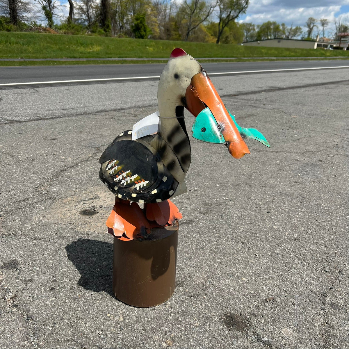 29" Multicolor Pelican With Fish