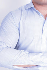 T. M. Lewin Mens 16.5/36 XXL Casual Shirt Check Blue Buttons Down Collar - RetrospectClothes