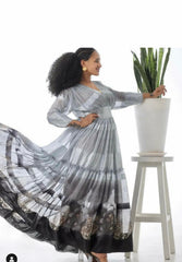 Ethiopian Eritrean Habesha Chiffon Dress