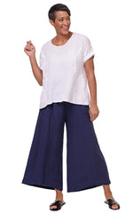 Tulip Destination Womens Short Sleeve Top in White