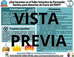 Infografías ¿Qué haremos en el TALLER INTENSIVO? Enero 2024