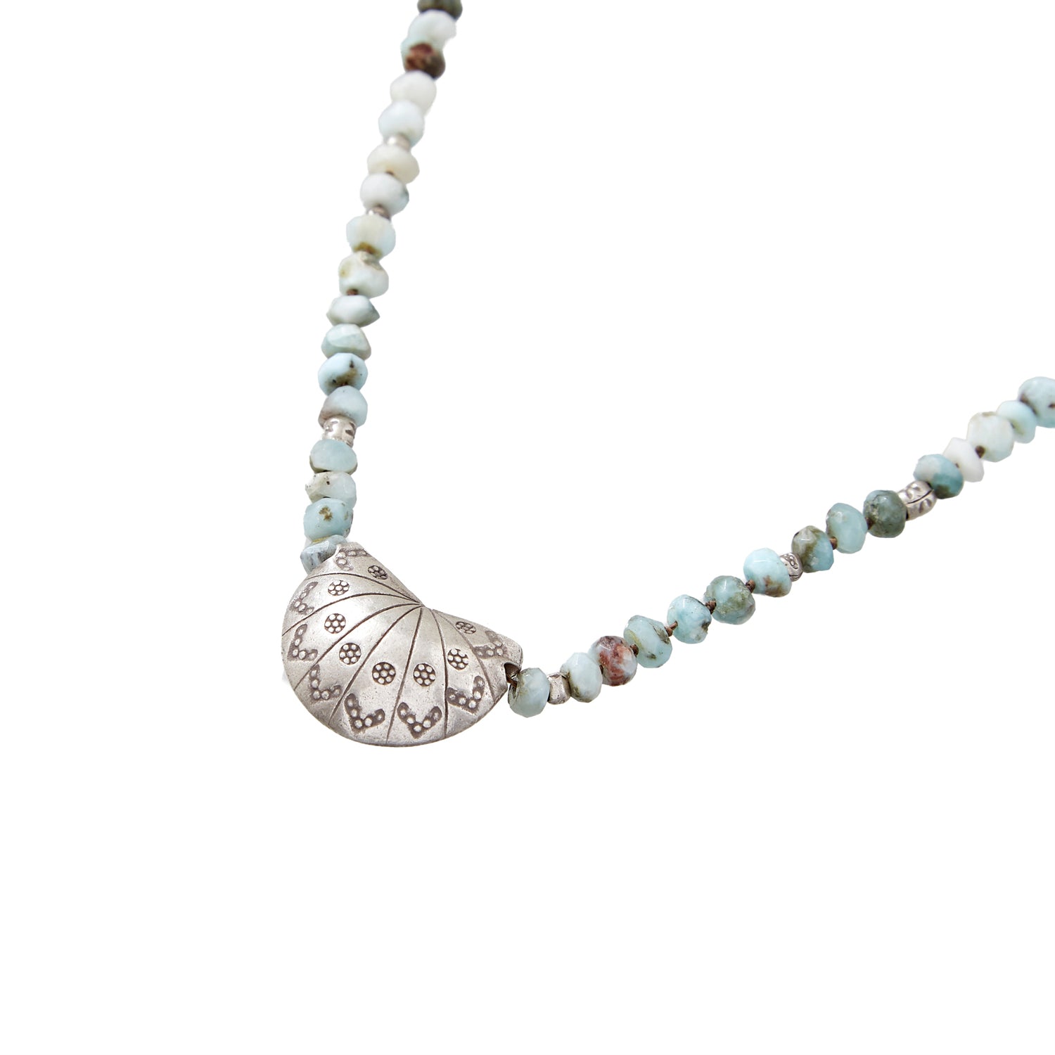 PRO - JAMIE SILVER Collier unisexe Larimar