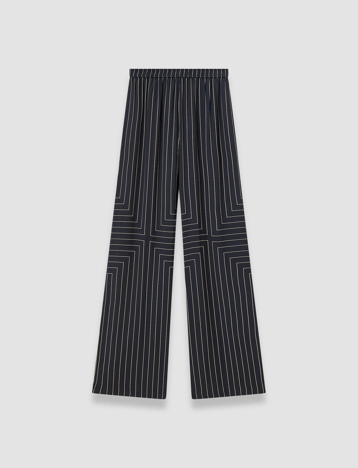 Black Hulin Geometric Print Silk Trousers - Joseph