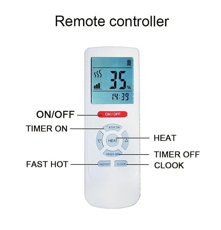 Remote Control FAr Radiant Infra Red Heater 