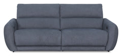 Cindy Crawford Home Kailyn 92" Fabric Power Reclining Sofa with Power Headrests - Indigo | Sofa à inclinaison électrique Kaia de Cindy Crawford Home de 92 po en tissu avec appuie-têtes électriques- indigo
