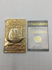 Jigglypuff - 1999 Pokémon 23K Gold Plated Trading Card Limited Edition Burger King