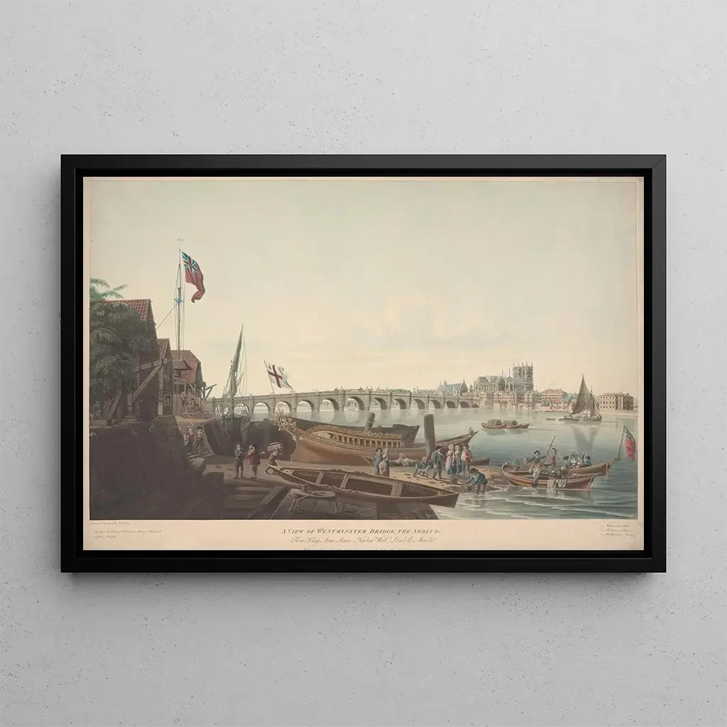 John William Edye - A View of Westminster Bridge the Abbey and Church.webp