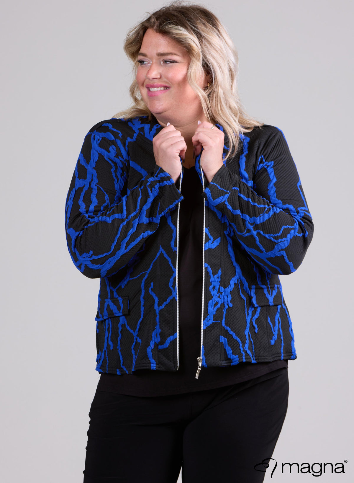 Magna Warm Textured Jacket Lightning Blue
